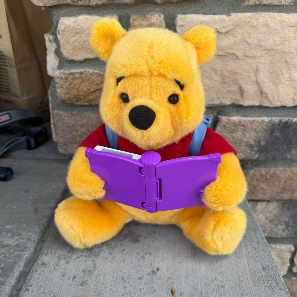 Disney Winnie the Pooh "Read With‎ Me" Interactive Plush (Purple Book) UNTESTED